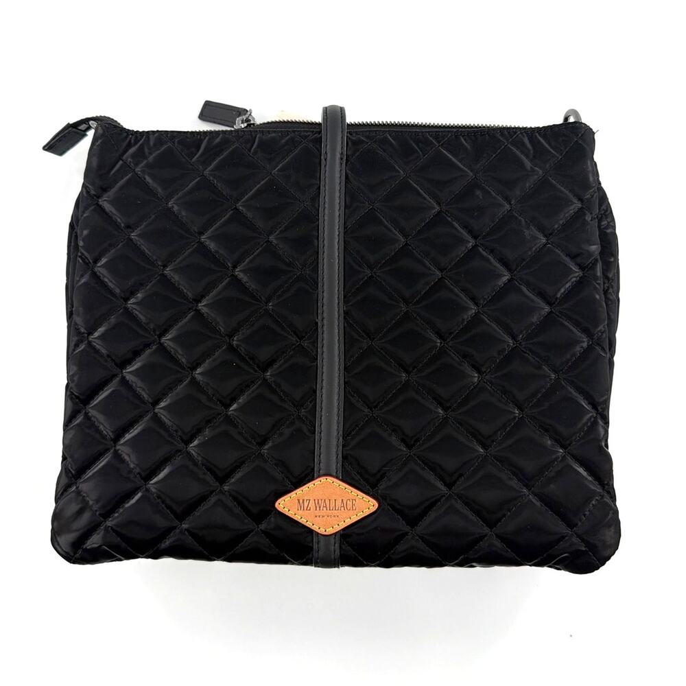 MZ Wallace Black Medium Astor Hobo Crossbody Handbag - Picture 3 of 13